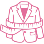 Custom-fit suit tailoring icon